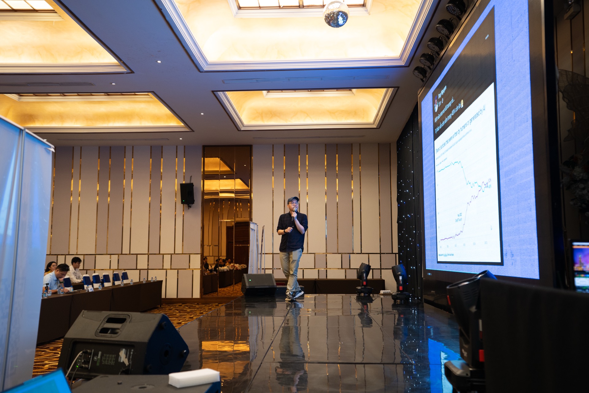 Daniel Nguyen presenting at conference