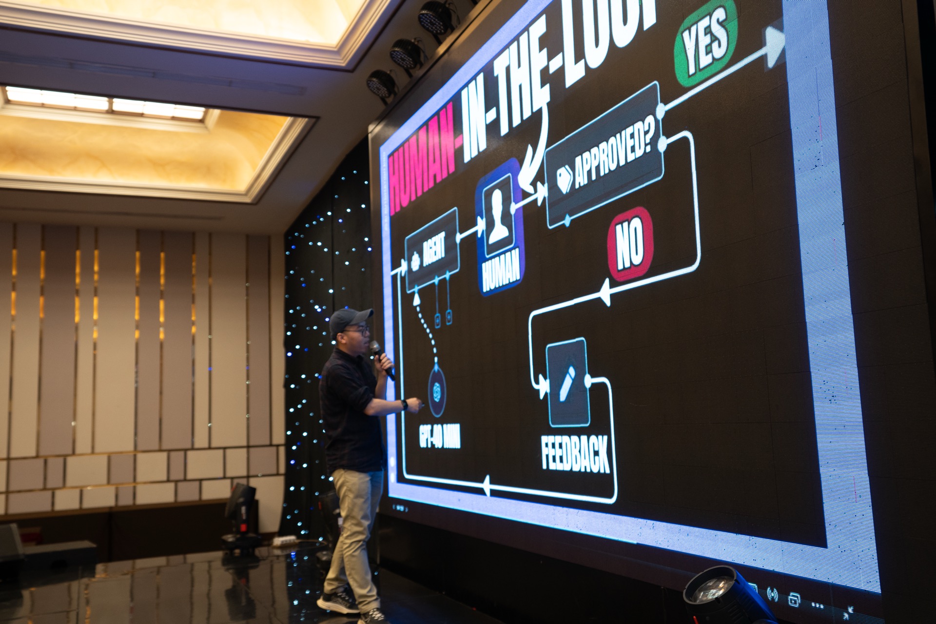 Daniel Nguyen on stage