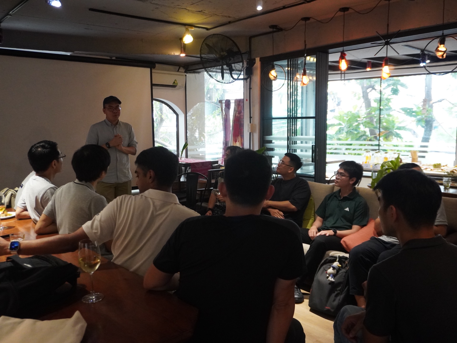 Daniel Nguyen speaking at event